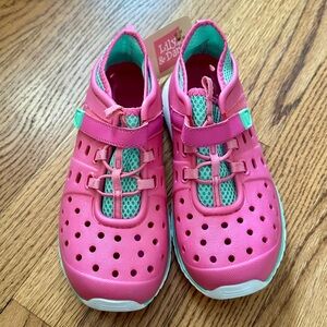 Lilly & Dan Pink and Green Kids Water Shoes